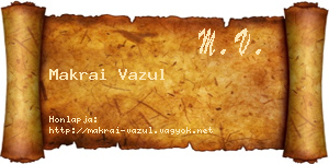Makrai Vazul névjegykártya